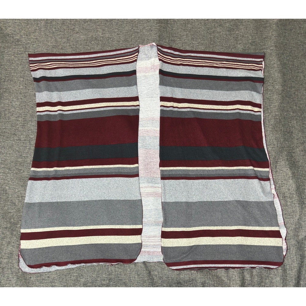 Fiume Womens OS Ruana Ligera Larga Striped Poncho Wrap 0114 07 18